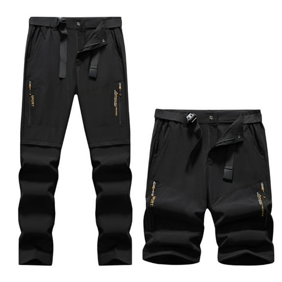 Nmnitkp Cargo Pants for Men Hiking Pants Convertible Zip Off Lightweight Waterproof Quick Dry Outdoor Fishing Travel Safari Camping(With Belt)