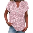 thumbnail image 1 of Nmnitkp Casual Tops for Women Stylish Floral Womens Tops V Neck Button Style Perfect as Going Out Tops for Women & Tops for Women Trendy, 1 of 5