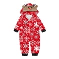 thumbnail image 1 of Nmnitkp Christmas Pajamas for Family Add Festive Atmosphere Matching Christmas Onesie Pajamas for Family, Hooded One Piece Vacation PJs, Cute Printed Holiday Loungewear, 1 of 4