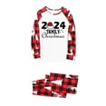 thumbnail image 1 of Nmnitkp Christmas Pajamas for Family Add Festive Atmosphere Family Christmas Pajamas Matching Sets PJ's Sleepwear Printed Top and Plaid Pants with Pockets Family Christmas Pajamas Matching Sets, 1 of 9