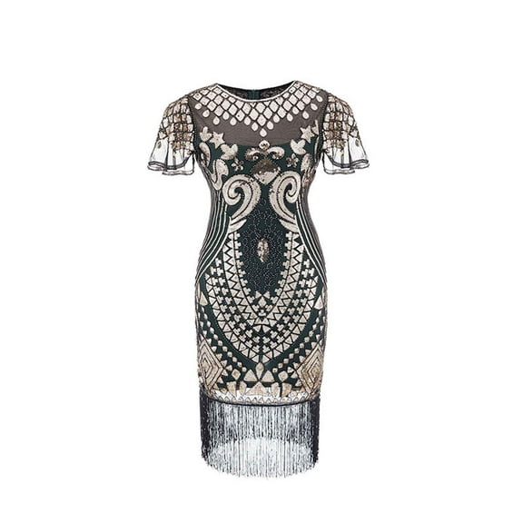 Nmnitkp Cocktail Dresses for Women Show Off Your Figure Women's Sequin Glitter Short Sleeve Dress Sexy V Neck Mini Party Club Bodycon Dresses