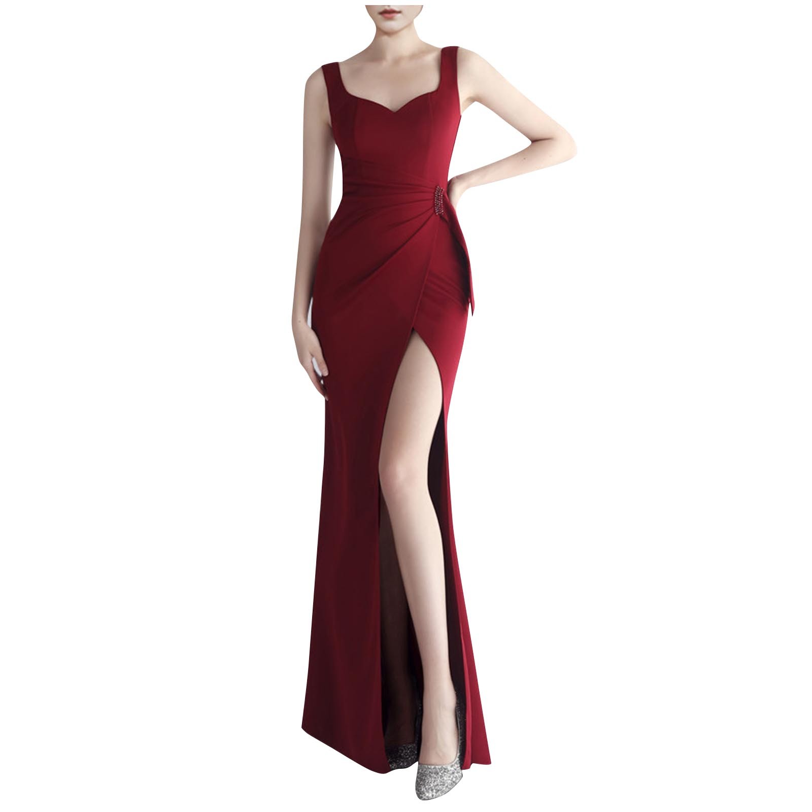 Women's One Shoulder Formal Gown - Elegant Mermaid Evening Dress For Wedding Guest Or Party 1 thumbnail image