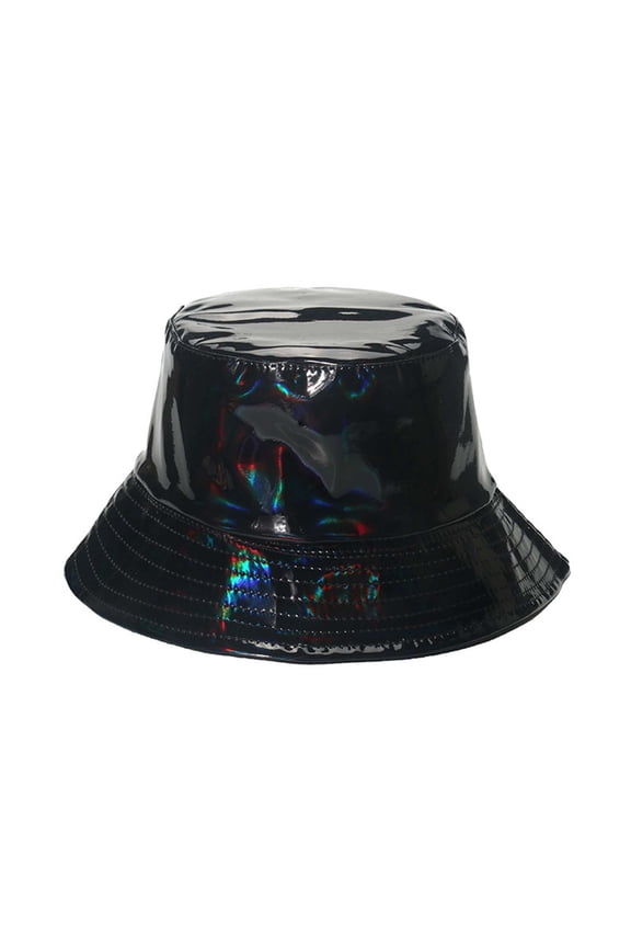 Fashion Retro 80s 90s Bucket Hat for Men Women Packable Sun Cap Rave Party Outfit Accessories Fisherman Hat Black