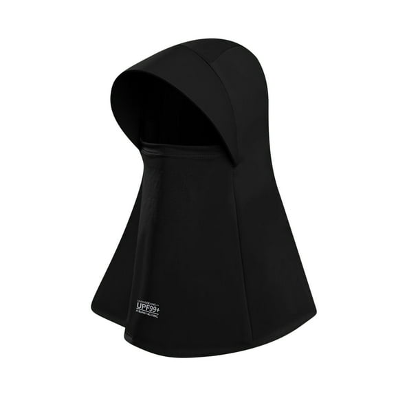 Nmnitkp Foldable Sun Cap, Fishing Hats, UPF 50  Protection Caps with Face Mask Neck Flap Black