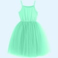 thumbnail image 1 of Nmnitkp Girl Dresses Cute ,Dresses for Girls Fashionable Children's Solid Color Sleeveless Suspender Mesh Dress Summer Casual Round Neck Dress Mint Green,2 Years, 1 of 6
