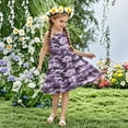thumbnail image 1 of Nmnitkp Girl Dresses Cute Summer Dresses for Girls Sundress Boho Strap Casual Sleeveless Tiered Cami Dresses Purple,7 Years, 1 of 7