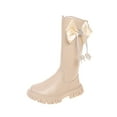 thumbnail image 1 of Nmnitkp Girls' Boots Comfortable and Wear-resistant Fashion Style Martin Boots Girl's Waterproof Side Zipper Knee High Riding Boots (Toddler/Little Kid/Big Kid), 1 of 8