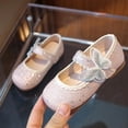 thumbnail image 1 of Nmnitkp Girls Dress Shoes,Girls' Mary Shoes, Leather Bow Flats,Soft Sole School Uniform Shoes for & Summer Shoes for Party, School & Wedding (Toddler/Little Girls) Pink,32, 1 of 9