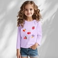 thumbnail image 1 of Nmnitkp Girls Long Sleeve Shirts Comfortable and Soft Spring And Fall Long Sleeve T-shirt Base Shirt Long Sleeve Round Neck Top Purple,4 Years, 1 of 5