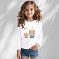 thumbnail image 1 of Nmnitkp Girls Long Sleeve Shirts Comfortable and Soft Spring And Fall Long Sleeve T-shirt Base Shirt Long Sleeve Round Neck Top White,1 Year, 1 of 5