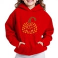 thumbnail image 1 of Nmnitkp Girls Sweatshirt Comfortable Boys Sweatshirts Casual Long Sleeve Hoodies Cute Oversized Fleece Pocket Sweatshirt Tops Red,11 Years, 1 of 4