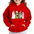 thumbnail image 1 of Nmnitkp Girls Sweatshirt Comfortable Boys Sweatshirts Casual Long Sleeve Hoodies Cute Oversized Fleece Pocket Sweatshirt Tops Red,13 Years, 1 of 4