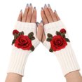 thumbnail image 1 of Nmnitkp Gloves Knitted Arm Warmers Gloves Winter Long Fingerless Gloves Thumb Hole Gloves Mittens for Women and Men, Arm Warmers Fingerless Gloves, Premium Open Finger Cable Knit Warm Winter Sleeve, 1 of 4