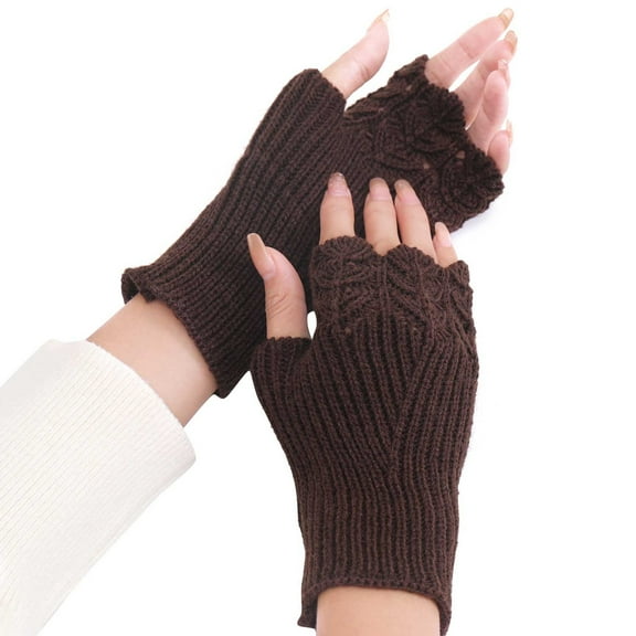 Nmnitkp Gloves Knitted Arm Warmers Gloves Winter Long Fingerless Gloves Thumb Hole Gloves Mittens for Women and Men, Arm Warmers Fingerless Gloves, Premium Open Finger Cable Knit Warm Winter Sleeve