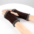 thumbnail image 1 of Nmnitkp Gloves Knitted Arm Warmers Gloves Winter Long Fingerless Gloves Thumb Hole Gloves Mittens for Women and Men ,Warmer Thumbhole Elbow Length Gloves Arm Warmers Arm Sleeves for Women, 1 of 4