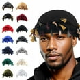 thumbnail image 1 of Nmnitkp Turban for Men Women Satin Lined Durag Head Wraps Skull Cap Pre-Tied Tassels Braid Beanie Vintage Twist Bonnet Camouflage, 1 of 7