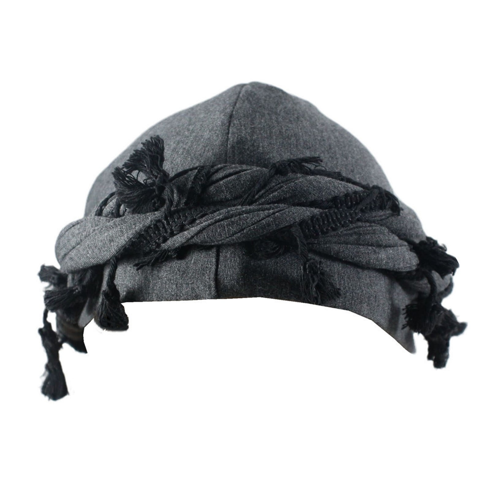 Satin Lined Halo Turban Durag Pre-Tied Tassels Skull Cap Beanie Tassels Silk Satin Lined Pre-Tied Turban Durag Head Wrap for  main image 4