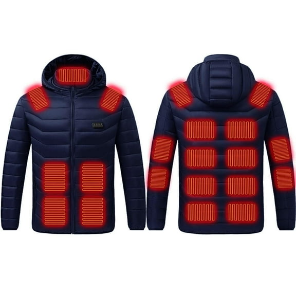 Nmnitkp Heated Jacket, Lightweight Heating Jackets , Four Control 21 Area Fever with Hooded Winter Coat for Men and Women Comfortable and Warm Hooded(PLUS SIZE)