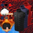 thumbnail image 1 of Nmnitkp Heated Vest for Men,9 Zones USB Electric Heating Jacketa Warming Waistcoat Fit Vest For Outdoor Hiking Hunting-No Battery Black,L, 1 of 6
