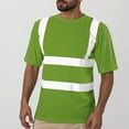 thumbnail image 1 of Nmnitkp High Visibility Reflective Safety Shirts for Men Reflective Mesh Fabric Dries Quickly T Shirts & Reflective Strip Sanitation Work Clothes Short-Sleeved Round Neck Top with Pockets, 1 of 8