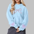 thumbnail image 1 of Nmnitkp Hoodies Y2k Oversized Graphic Hoodies Aesthetic 90s Crewneck Sweatshirt Long Sleeve Pullover Tops Light Blue,M, 1 of 5