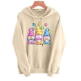 thumbnail image 1 of Nmnitkp Hoodies for Women Easter print Oversized Sweatshirt Graphic Hoodies Casual Long Sleeve Loose Pullover Tops with Kangaroo Pocket Khaki,2XL, 1 of 4