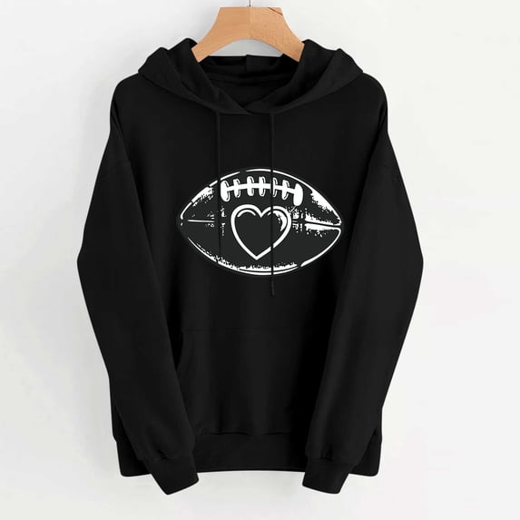 Nmnitkp Hoodies for Women High-end Fabric Graphic Hoodies Print Winter Hoodie Pullover Long Sleeved Comfortable Sweatshirt Black,M