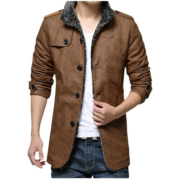 Nmnitkp Jackets for Men Easy Cleaning Care Men’s Stand Collar Leather Jacket Casual Faux Leather Motorcycle Jacket Outerwear Coat with Zipper Pockets & High Quality Fabric Leather Jacket Men