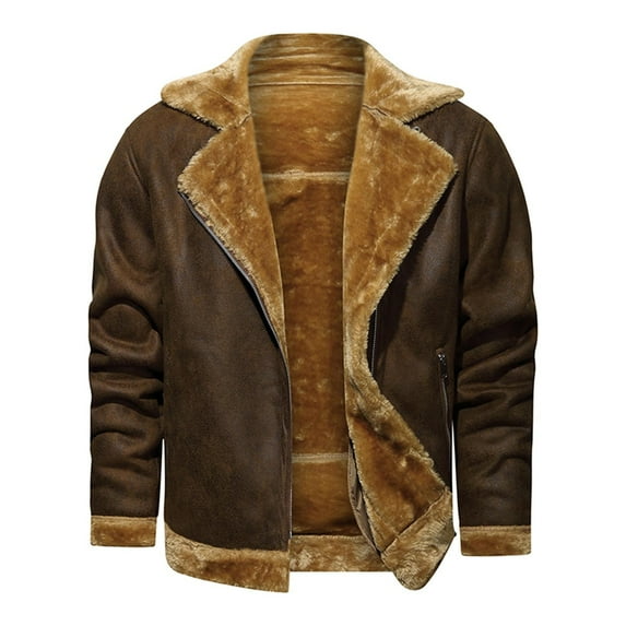 Nmnitkp Jackets for Men High Quality Fabric Camouflage Leather Jacket Men Warm and Wear-Resistant Men's Stand Collar Leather Jacket Lightweight Faux Leather Motorcycle Jacket