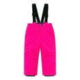 thumbnail image 1 of Nmnitkp Kids Girls Boys Snow Ski Bib Pants Winter Waterproof Windproof Ripstop Warm Insulated Snowboard Overalls Hot Pink,2-3Years, 1 of 2