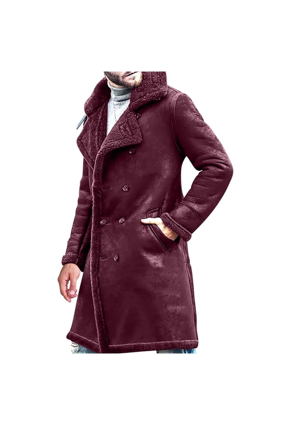 Leather Car Coats For Men Warm and Wear-Resistant Jackets for Men - Black/Brown Real Coat Men Windproof and Rainproof Work Cargo Jackets for Men Plus Size with Pockets