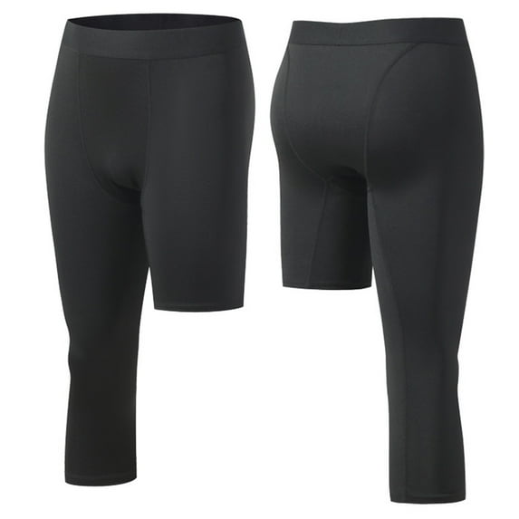 Nmnitkp Leg 3/4 Compression Tights, Unisex Sports Compression Pants, One Leg Basketball Leg Sleeves Comfortable and Breathable Mens Sweatpants
