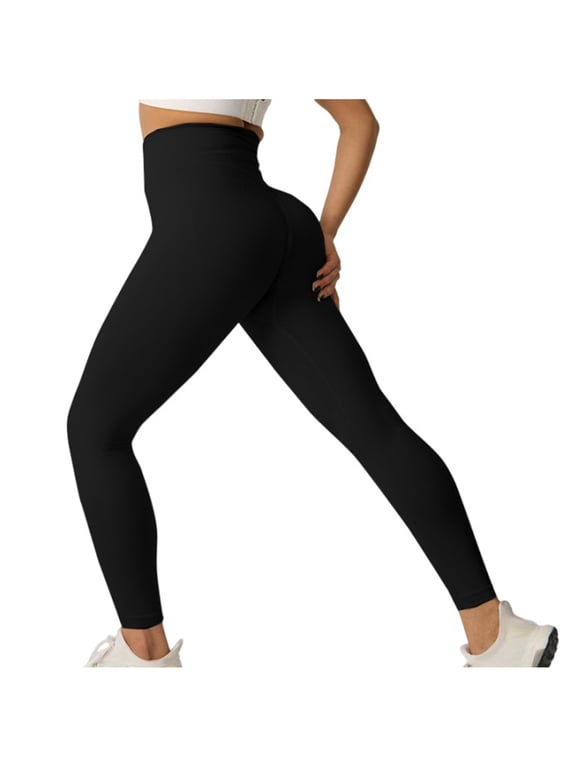 Leggings for Women High Quality Elastic Fabric Scrunch Butt Lifting High Waisted Booty Workout Seamless Yoga Pants Flatter Your Body Leggings Peach Lift Tights