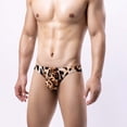 thumbnail image 1 of Nmnitkp Leopard Print Underwear Mens Boxer Briefs Low Rise Breathable Men Trunks Shorts Soft and Skin Friendly Underpants Wear-Resistant and Elastic Briefs Brown #02,XL, 1 of 5
