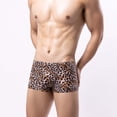 thumbnail image 1 of Nmnitkp Leopard Print Underwear Mens Boxer Briefs Low Rise Breathable Men Trunks Shorts Soft and Skin Friendly Underpants Wear-Resistant and Elastic Briefs Brown #01,XL, 1 of 5