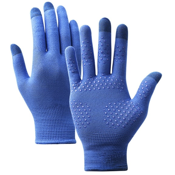 Nmnitkp Lightweight Silk Summer Gloves Non-Slip Outdoor Sports Driving Cycling Gloves Winter Warm Running Glove Liner Sun UV Protection Fishing Gloves for Women Men