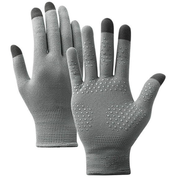 Nmnitkp Lightweight Silk Summer Gloves Non-Slip Outdoor Sports Driving Cycling Gloves Winter Warm Running Glove Liner Sun UV Protection Fishing Gloves for Women Men