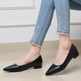 thumbnail image 1 of Nmnitkp Loafers for Women Flats Shoes Women Pointed Toe Dress Shoes Comfortable Memory Foam Penny Loafers Slip On Shoes Black,38, 1 of 9
