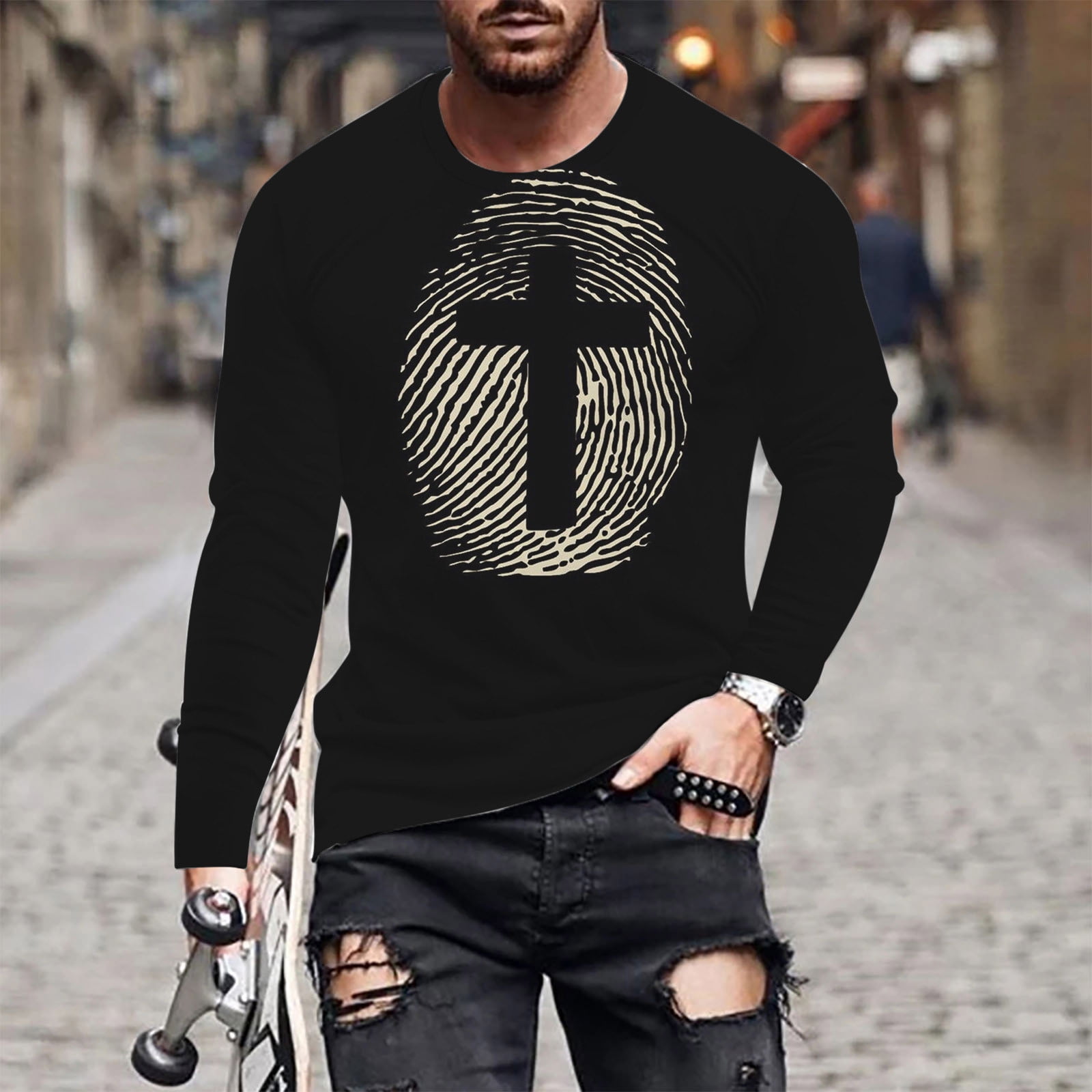 Nmnitkp Long Sleeve Shirt Cross Nails Christian Ephesians Long