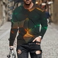 thumbnail image 1 of Nmnitkp Long Sleeve Shirt Trendy and Fashionable Graphic Men's Long Sleeve Shirt Round Neck Cross Print Pullover Top ​​​​​​​​​​​High-Quality and Healthy Fabric Men's Long Sleeve Shirt （Plus Size）, 1 of 5