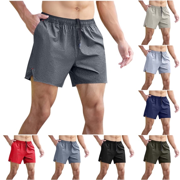 Nmnitkp Men Running Shorts 3 Inch Quick Dry Gym Athletic Workout Shorts for Men with Pockets Dark Gray,L