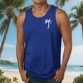thumbnail image 1 of Nmnitkp Men Tank Top Beach,Mens Tank Tops Summer Hawaii Vacation Plam Tree Graphic Workout Muscle Sleeveless Shirts for Men Dark Blue,M, 1 of 5