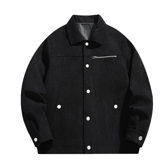 Nmnitkp Men's Corduroy Button Down Shirts Warm and Wear-Resistant Jackets for Men Casual Long Sleeve Shacket Jacket & Jackets for Men High Quality Fabric Jacket with Flap Pockets Plus Size