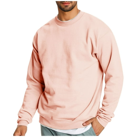 Nmnitkp Men's Crewneck Sweatshirts High-Quality and Healthy Fabric ​​​​​Long Sleeve Shirt Soild Color​​ Soft and Skin-Friendly Men's Sweatshirts Casual Pullover Shirt