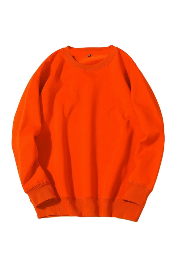 Men's Crewneck Sweatshirts High-Quality and Healthy Fabric ​​​​​Long Sleeve Shirt Soild Color​​ Soft and Skin-Friendly Men's Sweatshirts Casual Pullover Shirt