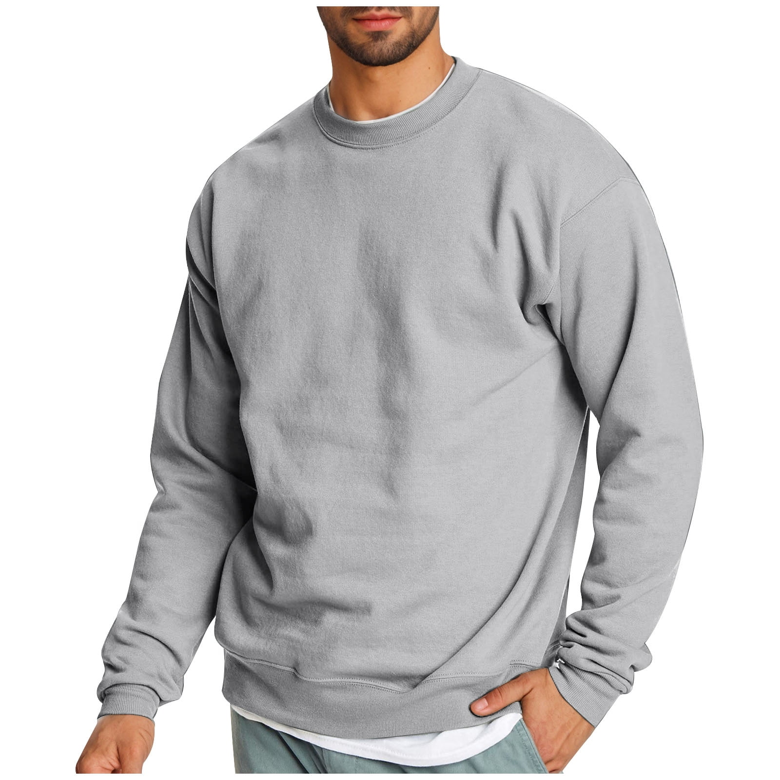 Nmnitkp Men's Crewneck Sweatshirts High-Quality and Healthy Fabric Long ...