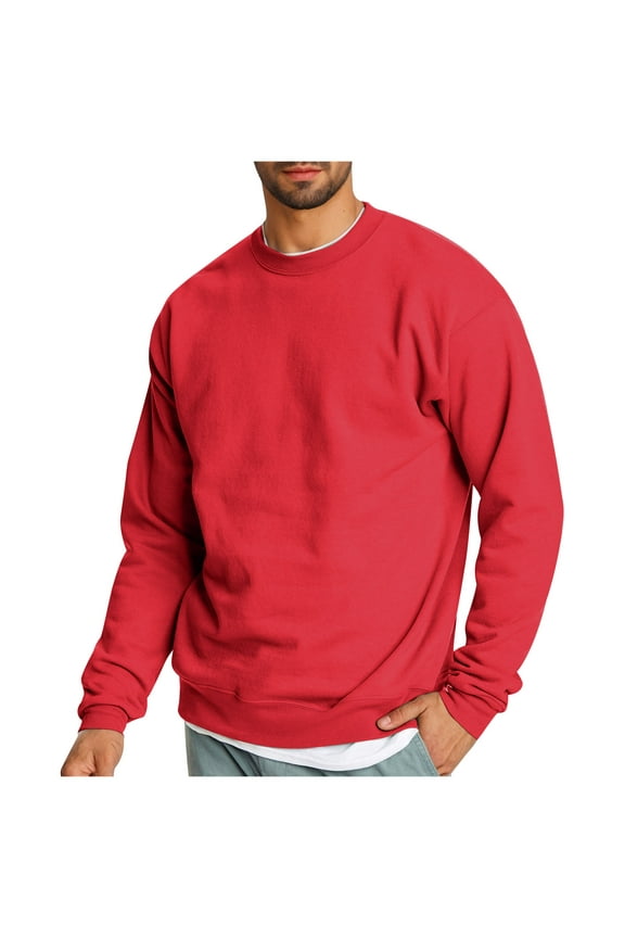 Men's Crewneck Sweatshirts High-Quality and Healthy Fabric Long Sleeve Shirt Soild Color Soft and Skin-Friendly Men's Sweatshirts Casual Pullover Shirt