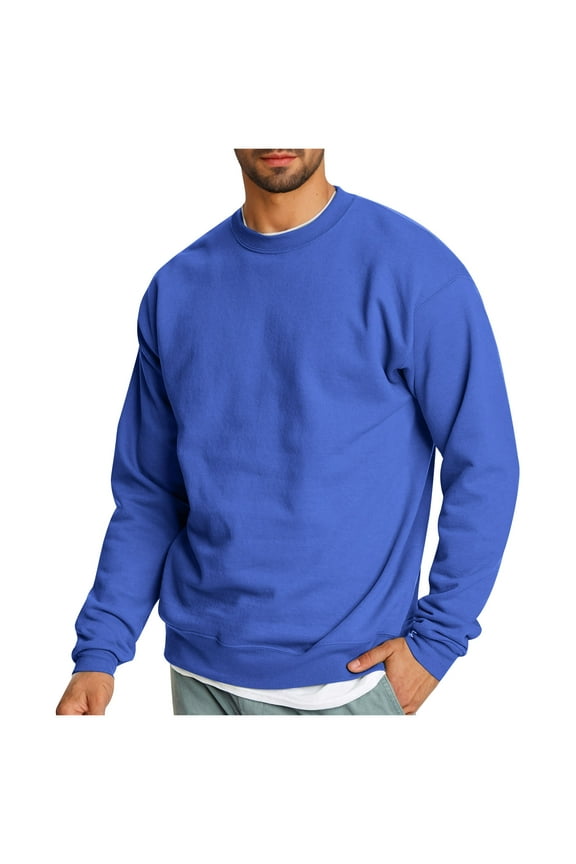 Men's Crewneck Sweatshirts High-Quality and Healthy Fabric Long Sleeve Shirt Soild Color Soft and Skin-Friendly Men's Sweatshirts Casual Pullover Shirt