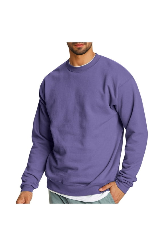 Men's Crewneck Sweatshirts High-Quality and Healthy Fabric ​​​​​Long Sleeve Shirt Soild Color​​ Soft and Skin-Friendly Men's Sweatshirts Casual Pullover Shirt