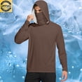 thumbnail image 1 of Nmnitkp Men's Hooded Sun Shirts with Mask Fishing Shirts for Men Long Sleeve UPF 50 Rash Guards Cooling Hoodies Hiking Shirts, 1 of 7